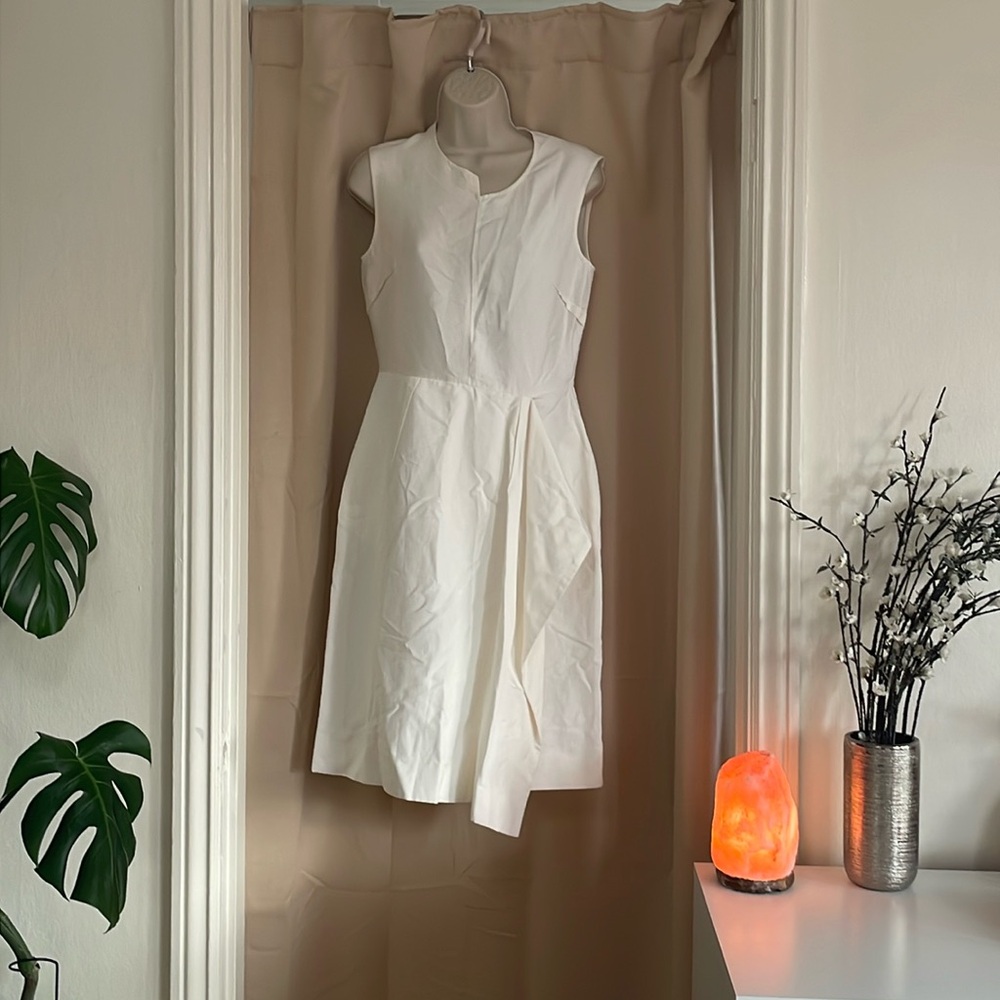 Stella McCartney off white irregular mid dress